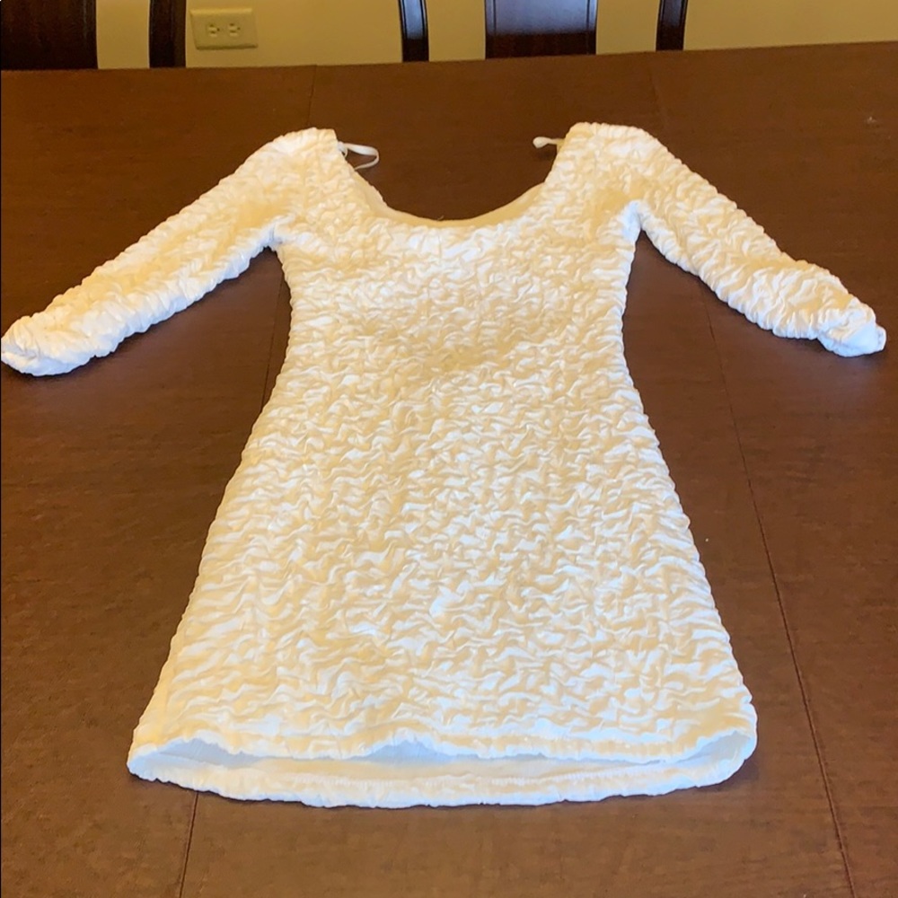 White mini dress